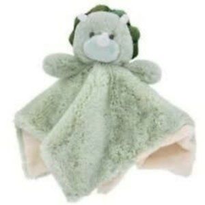 KLuxe Baby Dinosaur Plush Security Blanket Rattle